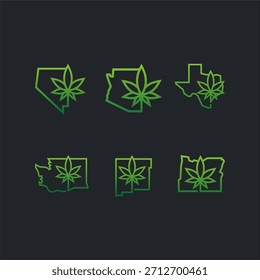CBD USA PLANTILLA DE LOGOTIPOS MODERNOS