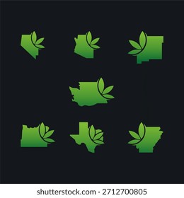 CBD USA PLANTILLA DE LOGOTIPOS MODERNOS