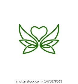 Cbd Wing Heart Logo Vector Design Modern