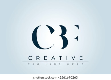 CBF abstract letter logo design. This logo is designed by three abstract letters.