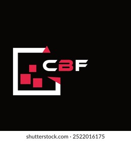 Logotipo minimalista creativo de la letra de CBF. Diseño de logotipo de letra de alfabeto de iniciales de Vector únicas de CBF
