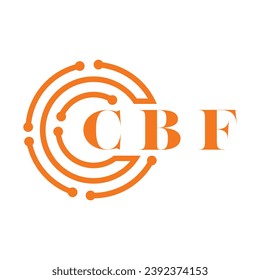 Diseño de letras CBF. Diseño del logotipo de la tecnología de letras CBF sobre fondo blanco. Diseño del logotipo de Monograma CBF para emprendedores y empresas