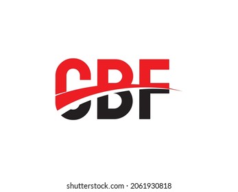 Letra CBF Ilustración del vector de diseño del logotipo inicial