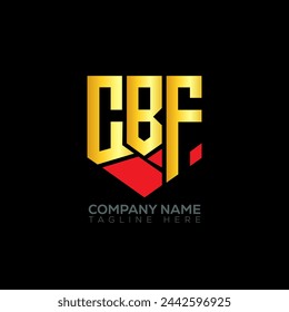 Diseño abstracto del logotipo de la letra de CBF. CBF diseño único. CBF.
