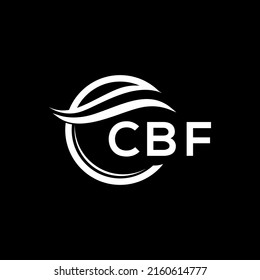 Diseño del logo de la carta CBF sobre fondo negro. CBF creativo concepto del logo de la letra de círculo. Diseño de letras CBF.
