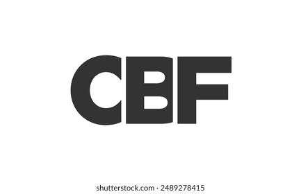 Plantilla de diseño de logotipo CBF con texto fuerte y moderno en negrita. Logotipo de Vector inicial basado en tipografía simple y mínima. Identidad de empresa de moda ideal para la presencia de marca de negocios.