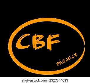 Símbolo del logotipo de CBF color amarillo fondo negro