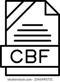 Símbolo de design de ícone de vetor CBF