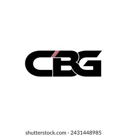 CBG letter monogram logo design vector