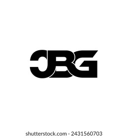 CBG letter monogram logo design vector