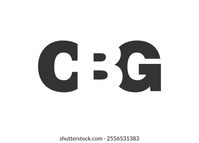 CBG logo design. Initial letter C B G bold font style for tech startups, consulting, corporate branding. Creative company name, headlines typography identity, trendy logotype. Vector illustration.
