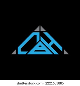 CBH letter logo creative design with vector graphic, CBH simple and modern logo in triangle shape.