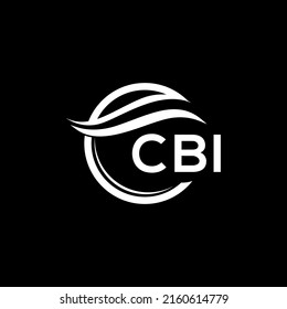 CBI letter logo design on black background. CBI creative circle letter logo concept. CBI letter design.
