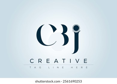 CBJ abstract letter logo design. This logo is designed by three abstract letters.