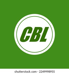 CBL Firmenname Anfangsbuchstaben Symbol mit grüner Farbe.
