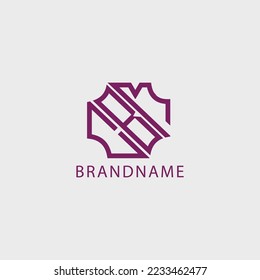 Diseño de letras para BM para logotipo e icono.Logo de monograma para BM.ilustración vectorial