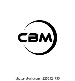 CBM letter logo design in illustration. Vector logo, calligraphy designs for logo, Poster, Invitation, etc.