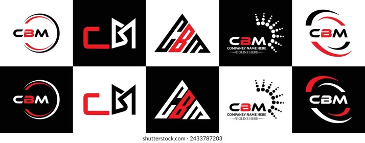 CBM logo. C B M design. White CBM letter. CBM, C B M letter logo design. Initial letter CBM linked circle uppercase monogram logo.