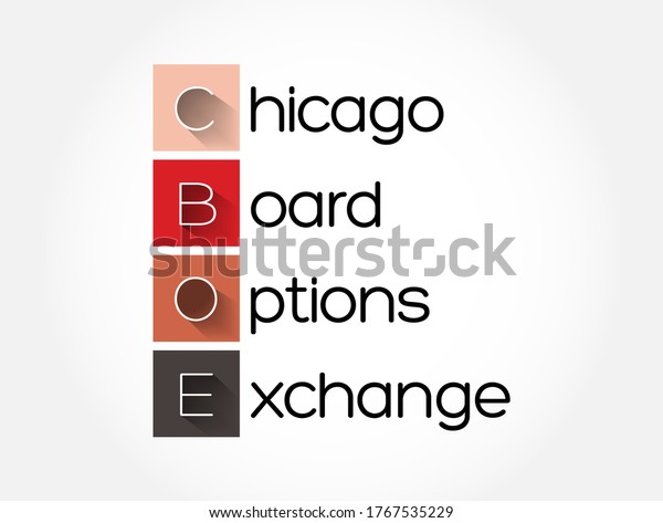 Cboe Chicago Board Options Exchange Acronym Stock Vector (Royalty Free ...