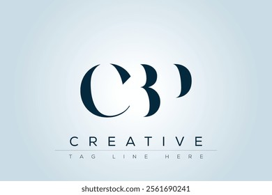 CBP abstract letter logo design. This logo is designed by three abstract letters.