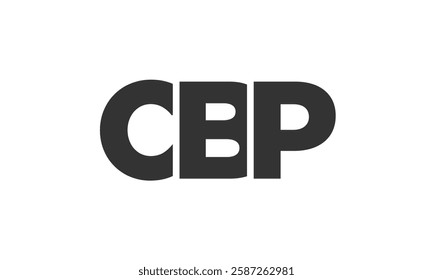 CBP logo design template with strong and modern bold text. Initial based vector logotype featuring simple and minimal typography. Trendy company identity ideal for businesses brand presence.