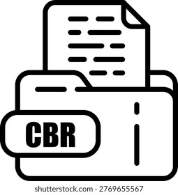 CBR File Illustration vector Icon Design