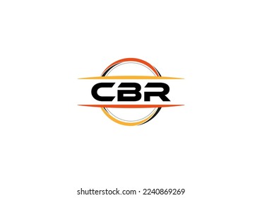 CBR letter royalty mandala shape logo. CBR brush art logo. CBR logo for a company, business, and commercial use.
