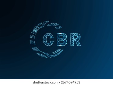 Diseño de Vector de logotipo de letra polivinílica baja CBR. Diseño de logotipo de poliéster inferior CBR. Diseño único del logotipo de baja poli de CBR.