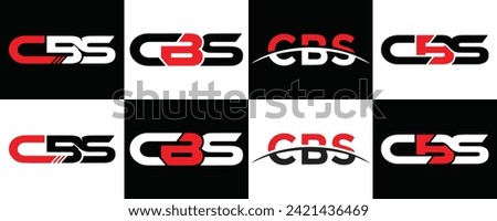 CBS logo. C B S design. White CBS letter. CBS, C B S letter logo design. Initial letter CBS linked circle uppercase monogram logo.