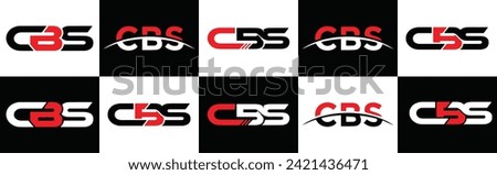 CBS logo. C B S design. White CBS letter. CBS, C B S letter logo design. Initial letter CBS linked circle uppercase monogram logo.