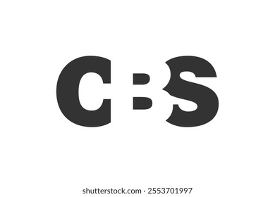 CBS logo design. Initial letter C B S bold font style for tech startups, consulting, corporate branding. Creative company name, headlines typography identity, trendy logotype. Vector illustration.