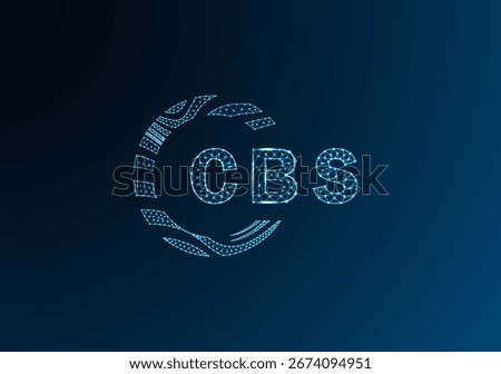 CBS low poly letter logo vector design. CBS lower poly logo design. CBS unique low poly logo design.