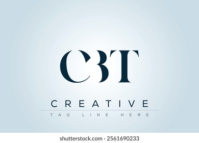 CBT abstract letter logo design. This logo is designed by three abstract letters.