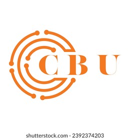 CBU letter design. CBU letter technology logo design on white background. CBU Monogram logo design for entrepreneur and business