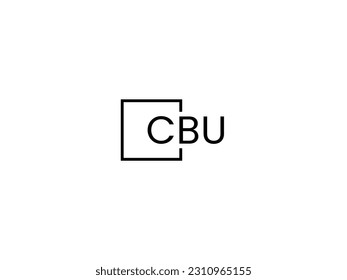 Letra CBU Ilustración del vector de diseño del logotipo inicial