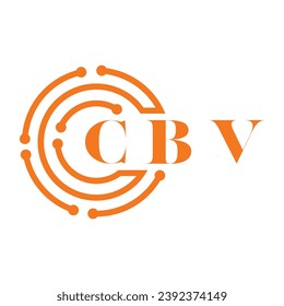 Diseño de letras del VCB. Diseño del logotipo de la tecnología de letras CBV sobre fondo blanco. Diseño del logotipo de Monograma CBV para emprendedores y empresas