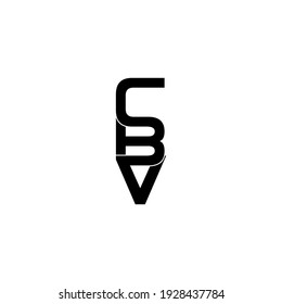 cbv letter original monogram logo design