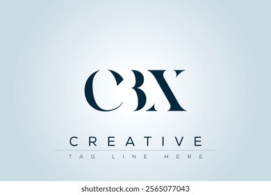 CBX abstract letter logo design. This logo is designed by three abstract letters.