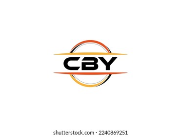 CBY letter royalty mandala shape logo. CBY brush art logo. CBY logo for a company, business, and commercial use.
