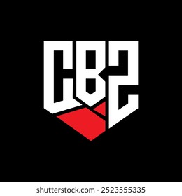 Diseño abstracto del logotipo de la letra de CBZ. CBZ diseño único. CBZ.
