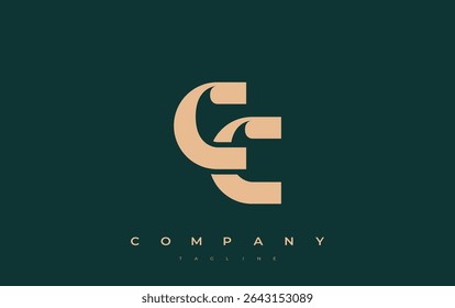 CC Abstract Geometric Logo Design. Modern and elegant logo design with simplistic typography elements, showcasing branding excellence.