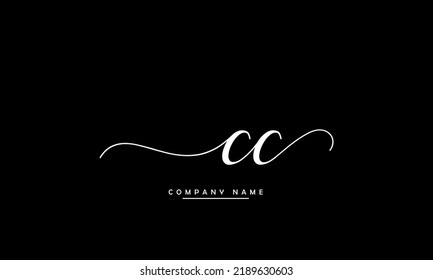 Monograma del logotipo de las letras abstractas de CC
