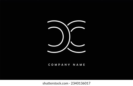 Monograma del logotipo de las letras abstractas de CC