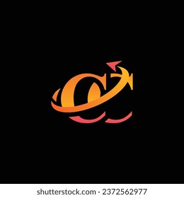 CC aerospace creative logo design