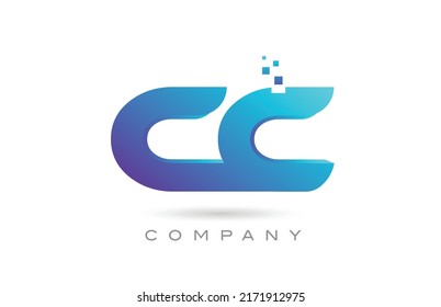 CC alphabet letter logo icon combination design. Creative template for company and business