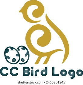 CC Bird Nest Logo Design for download for your business