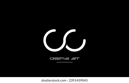 Monograma del logotipo de las letras de abstardo CC, C
