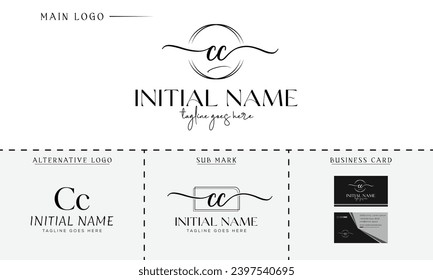 cc, c and c, Initial branding kit Luxury-Premium Vector Logo