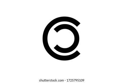 CC or C Letter Initial Logo Design, Vector Template