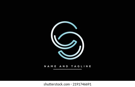 Concepto de diseño de logotipo de letras CC o C